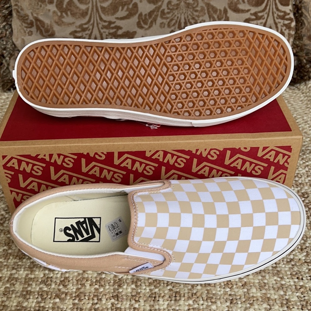Vans Classic Slip On Checkerboard Frappe/Trwht WMN - Picture 7 of 16